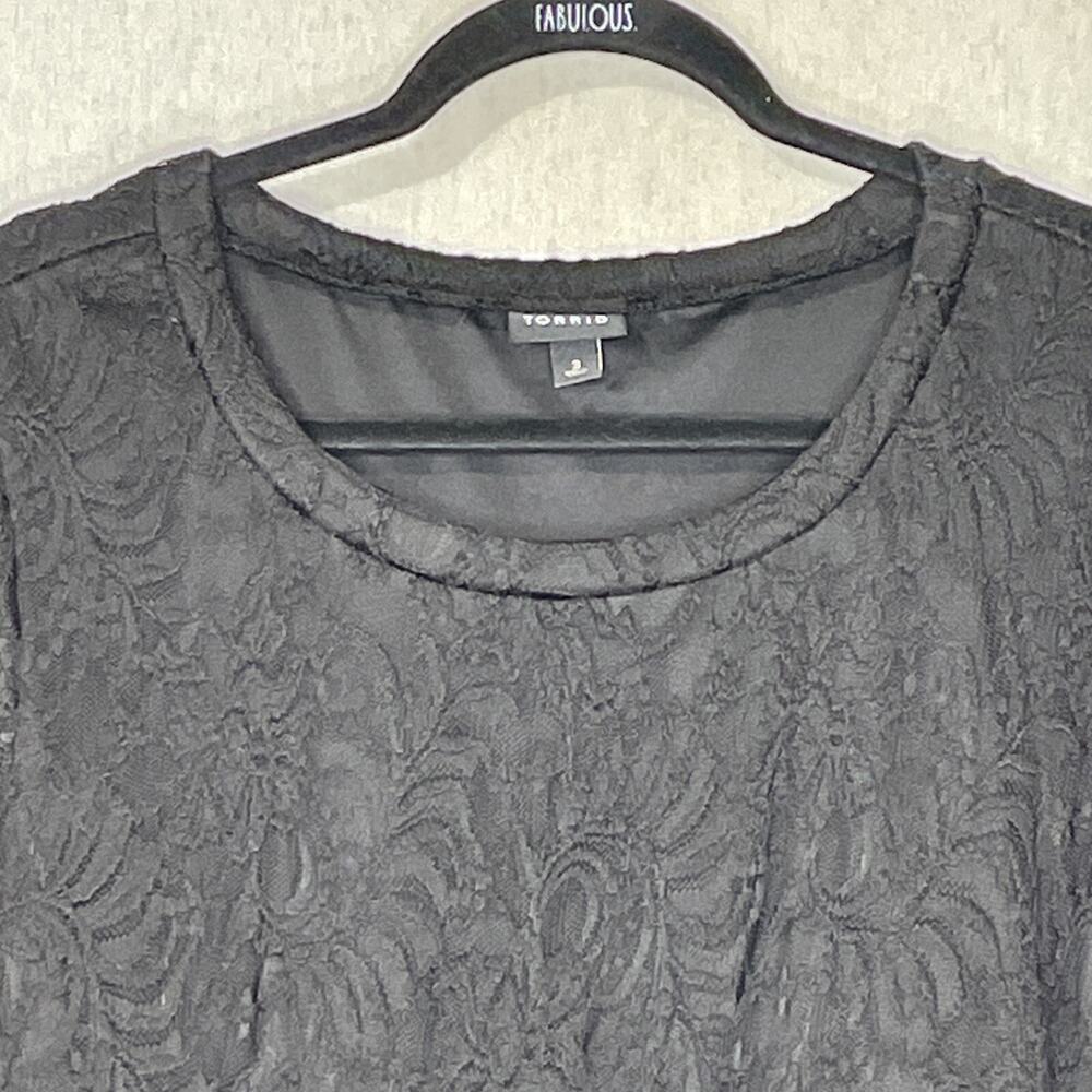 Torrid Midi Dress SZ 3X Solid Black Dark Fairy Grunge Witchy Gothic Whimsigoth - Picture 3 of 14